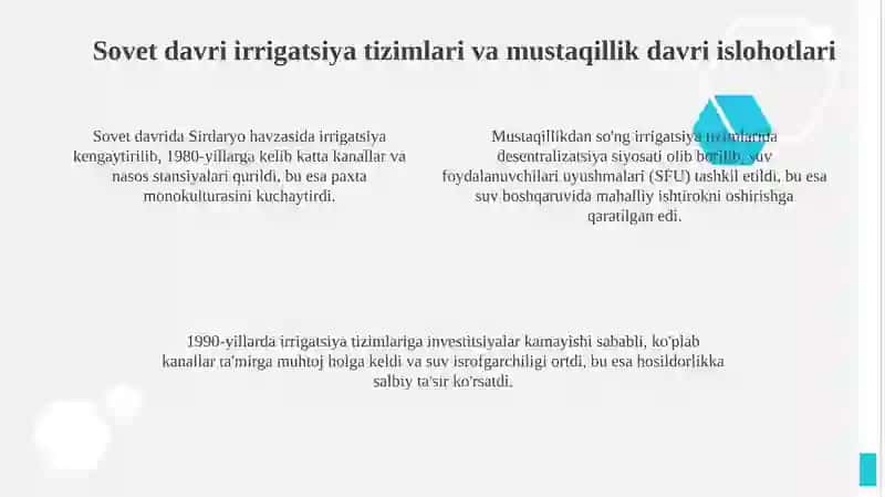 Sirdaryo havzasida irrigatsiya va melioratsiya 4