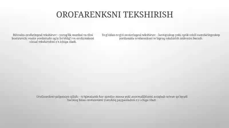 Bolalardan Yuqori Nafas Yo'Llarini Tekshirish Usullari 4