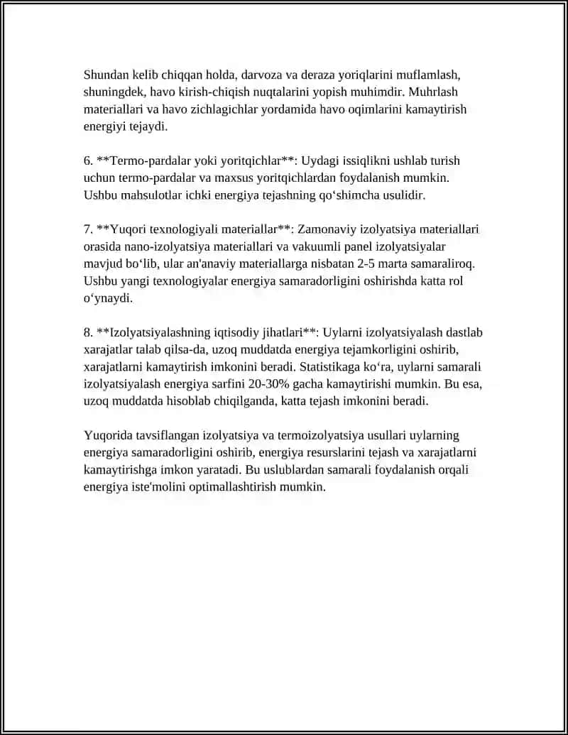 ENERGIYA SARFINI KAMAYTIRISH USULLARI 4