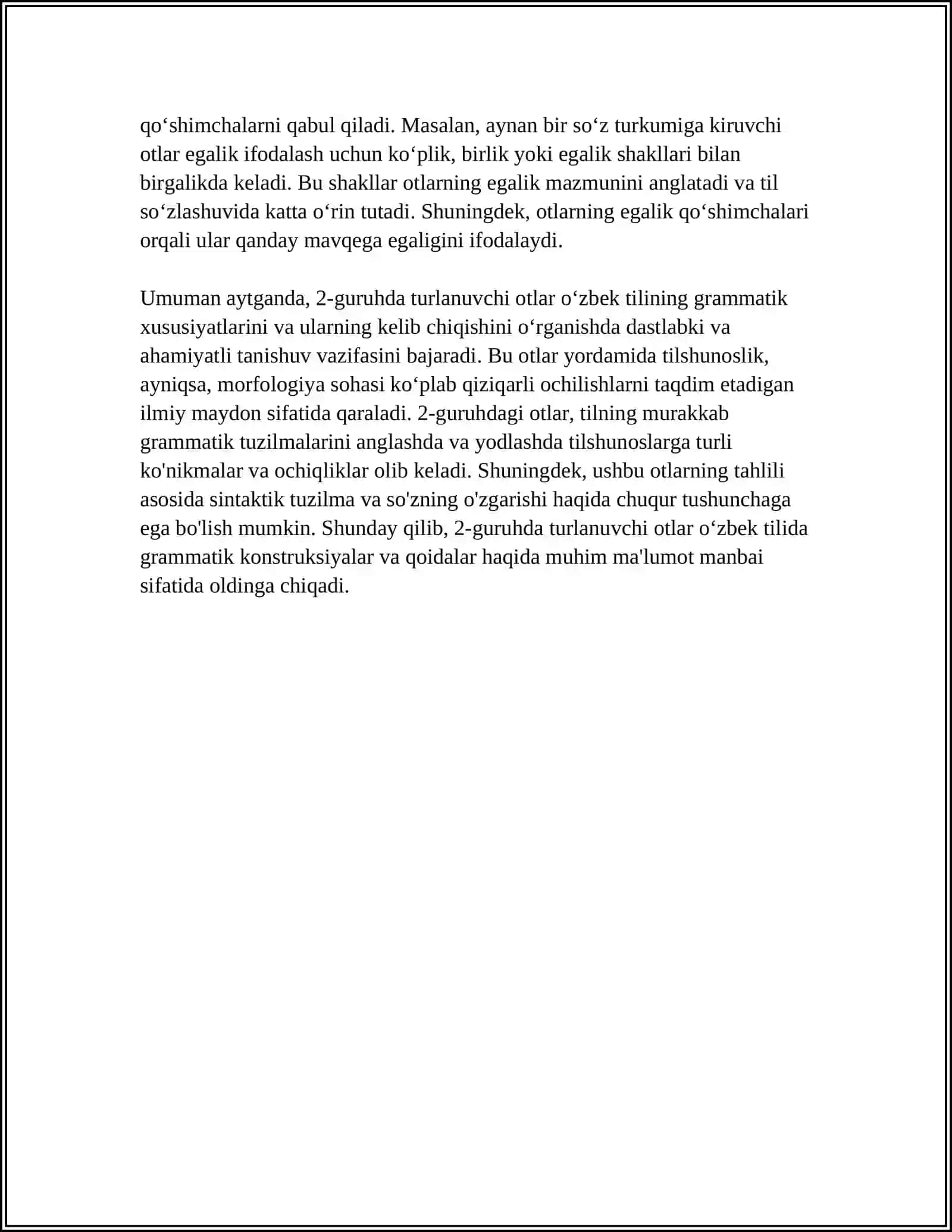 OT GRAMMATIK KATEGORIYALAR 2 GURUHDA TURLANUVCHI OTLAR 4