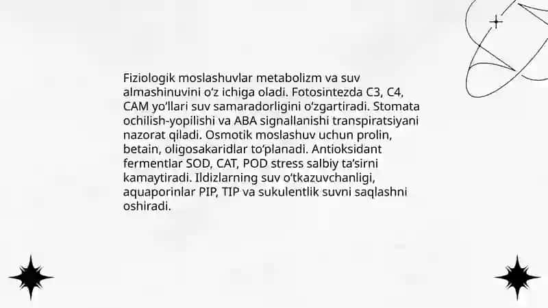 Oʻsimliklarning yangi muhitga moslashuvi 4