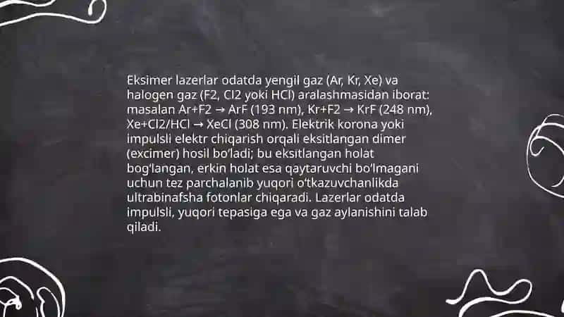 Ultrabinafsha diapazonidagi lazerlar 4