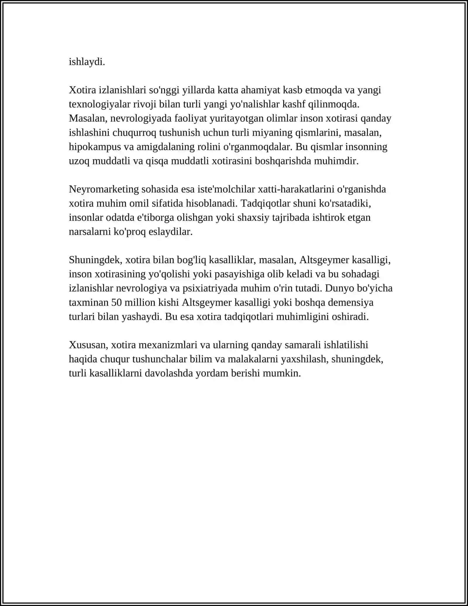 Xotira haqida tushuncha 4