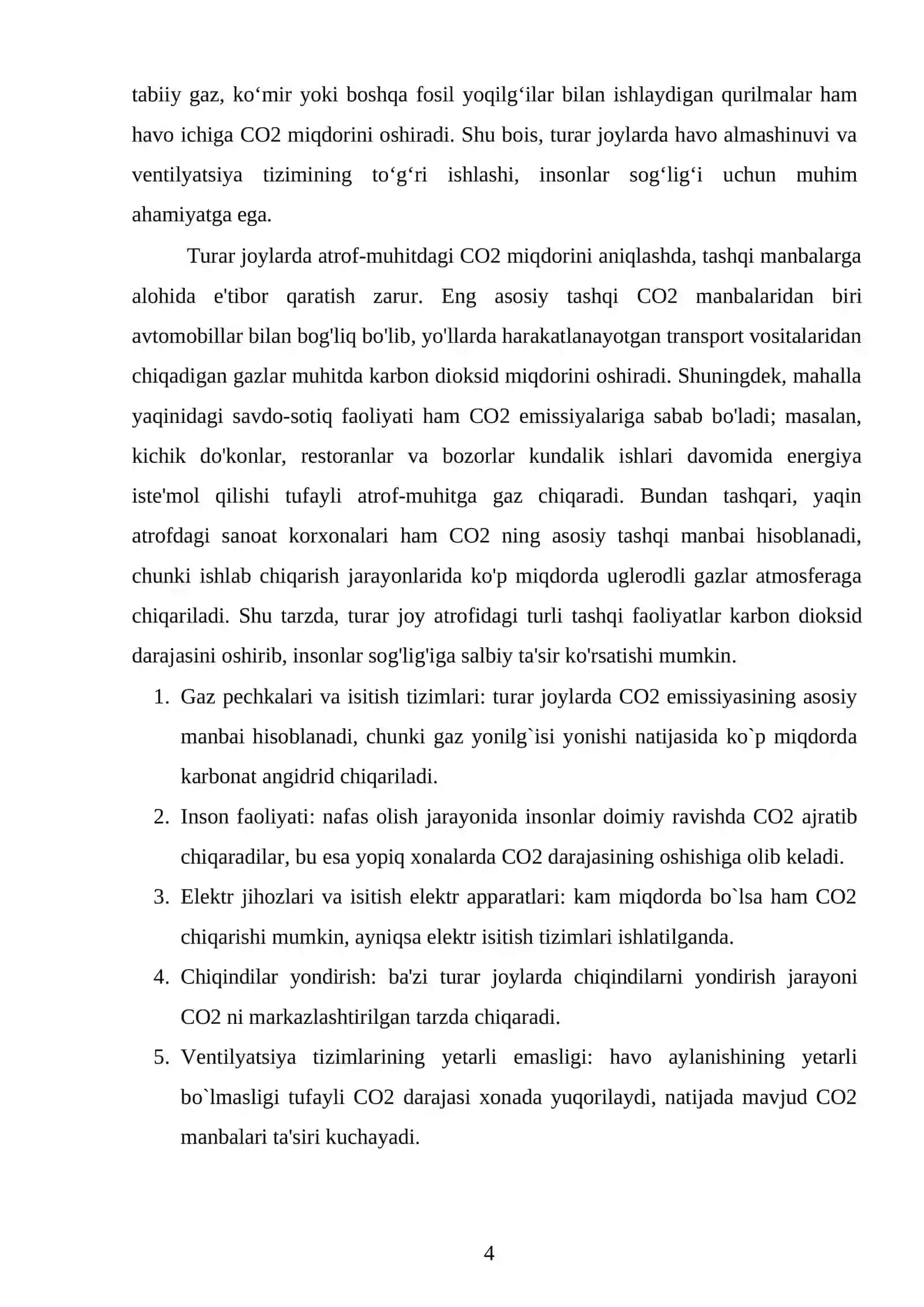 CO2 miqdorini aniqlash 4