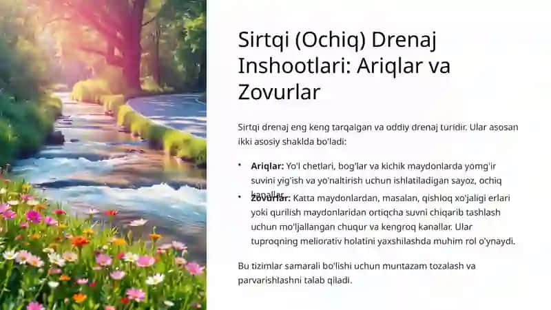 Drenaj Inshootlarining Turlari: Umumiy Sharh 4