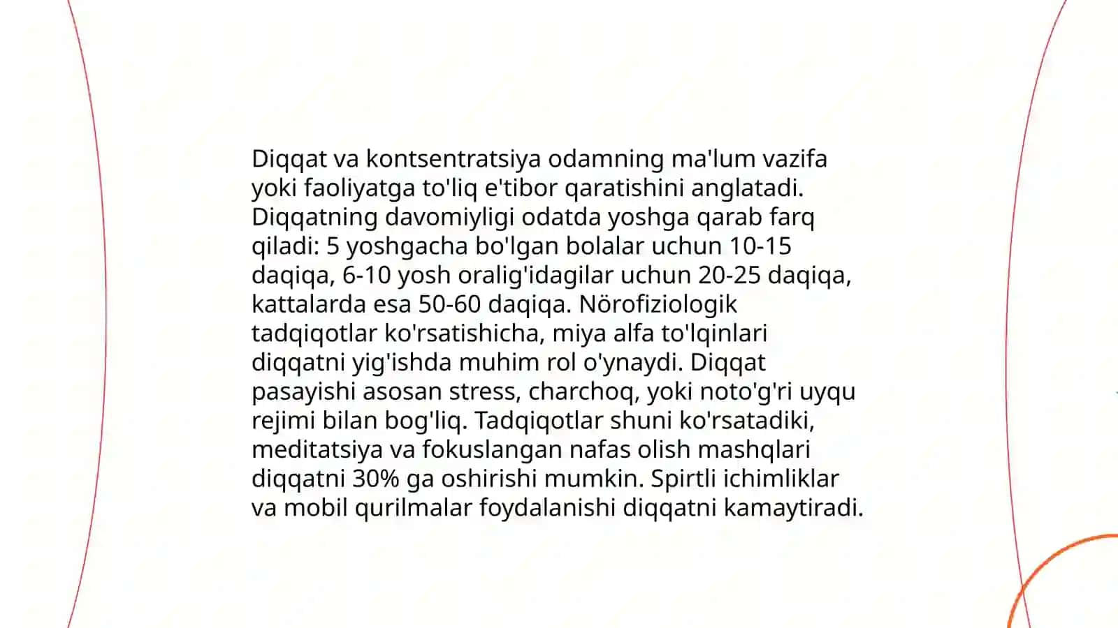 Diqqat haqida tushuncha va turlari 4