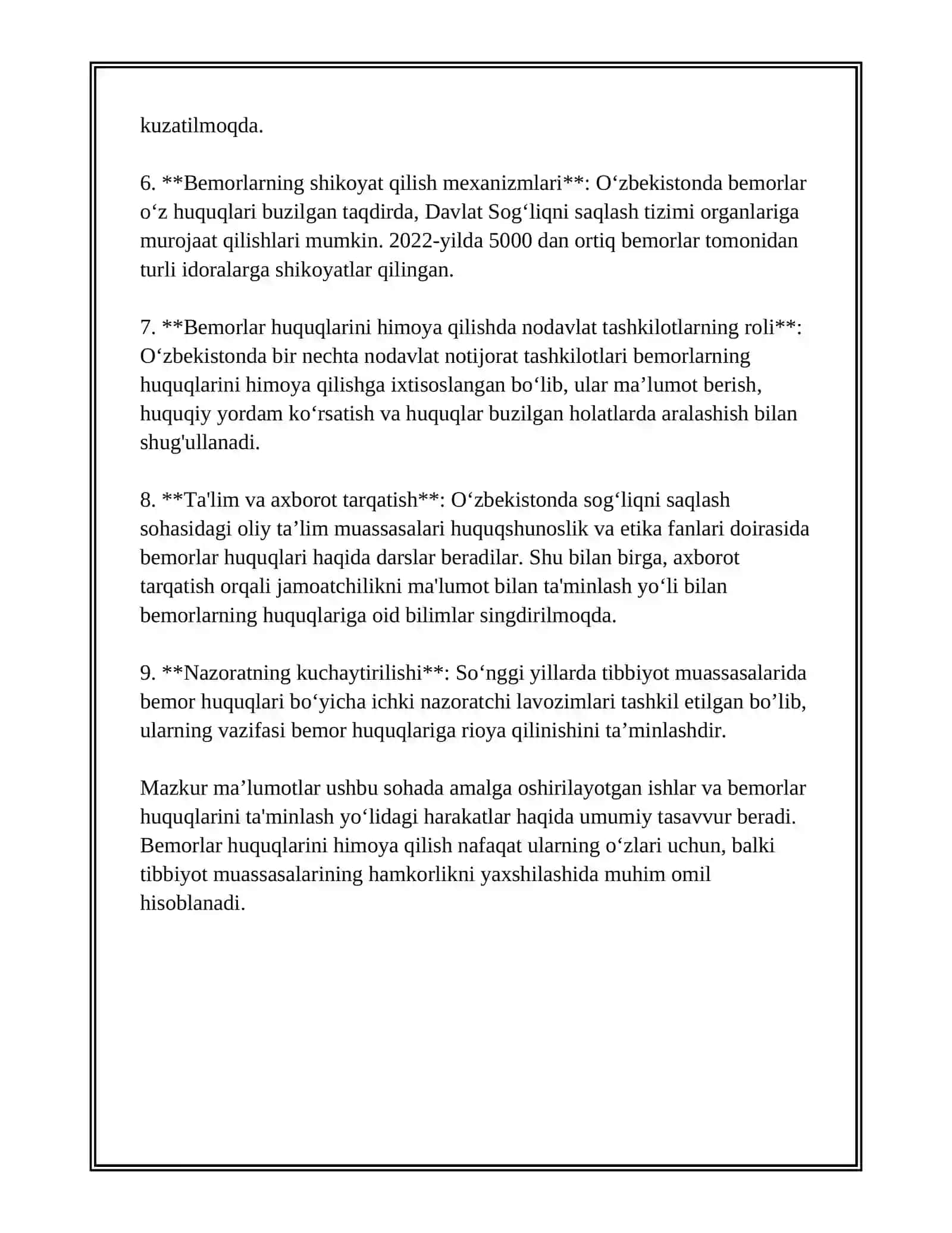 TIBBIYOTDA INSON HUQUQLARI MUHOFAZASI 4