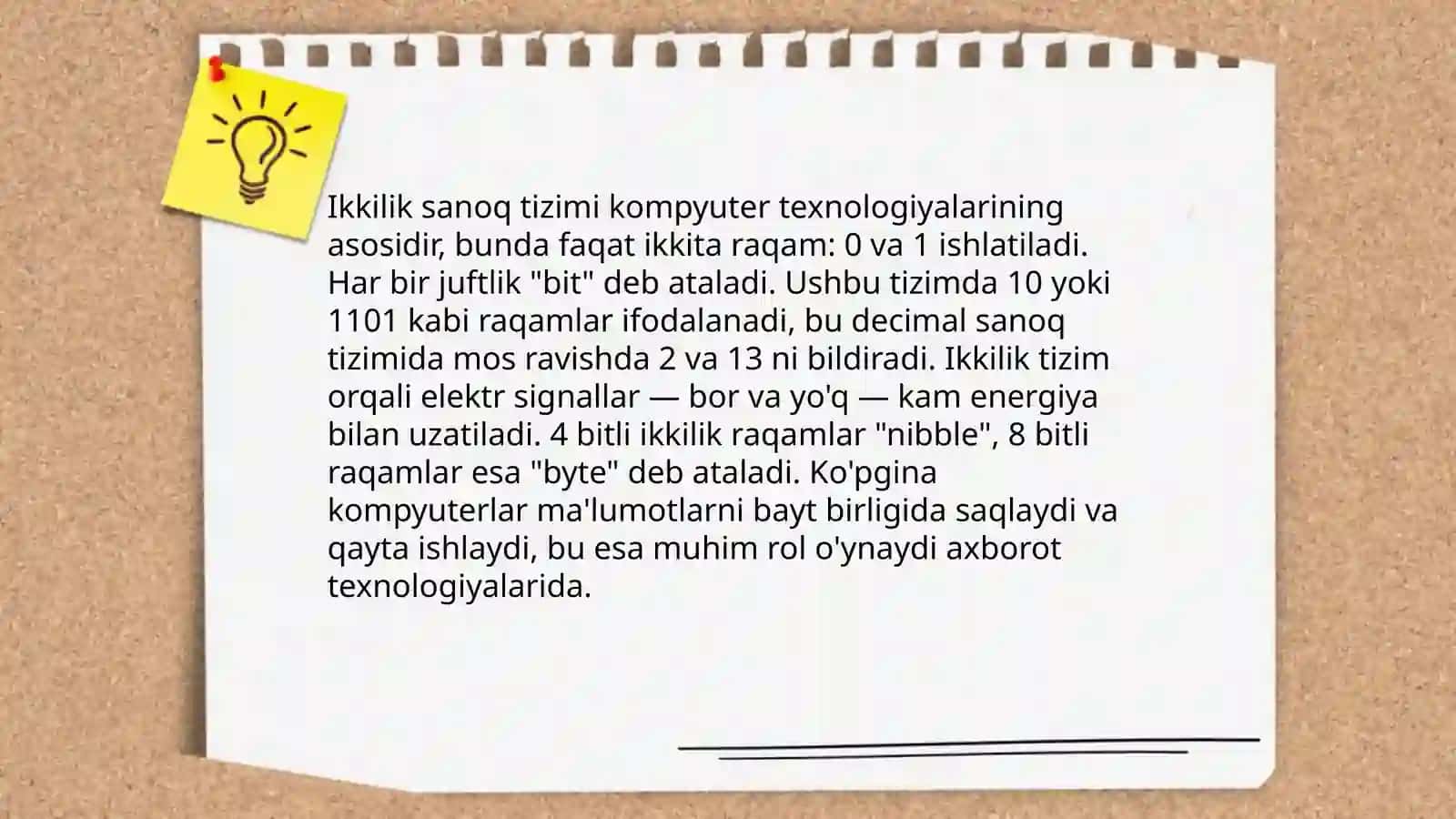 Sanoq sistemalariga oid resurs tayyorlash 4