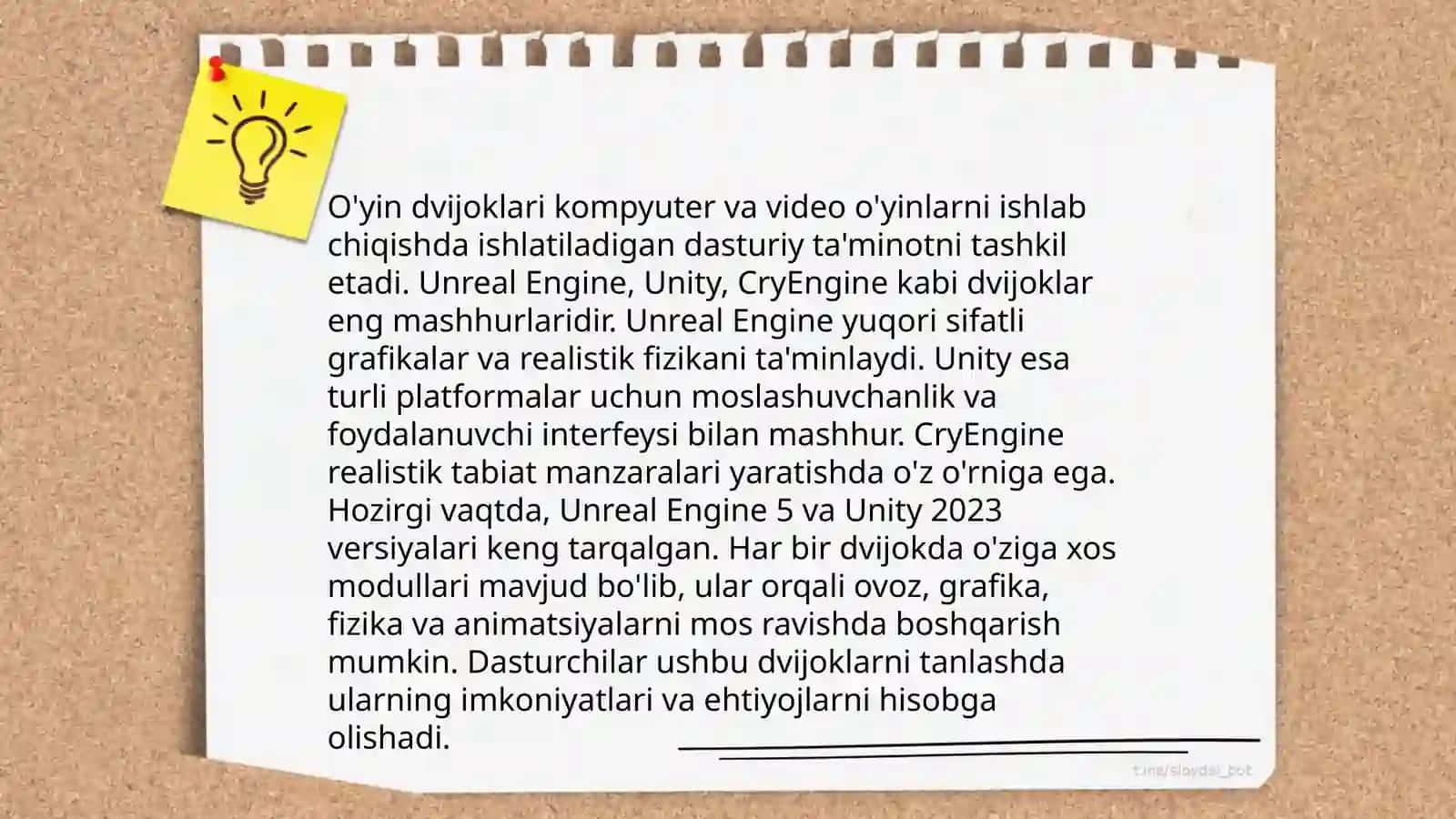 O'yin texnologiyalari 4