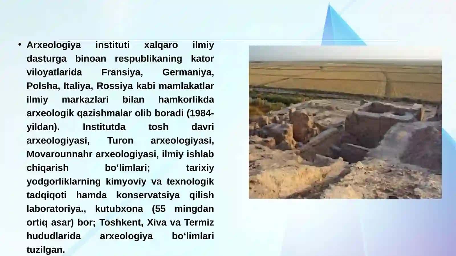 Arxeologiya institutining tashkil etilishi 4