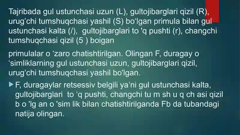 Qo‘sh krossingover 4