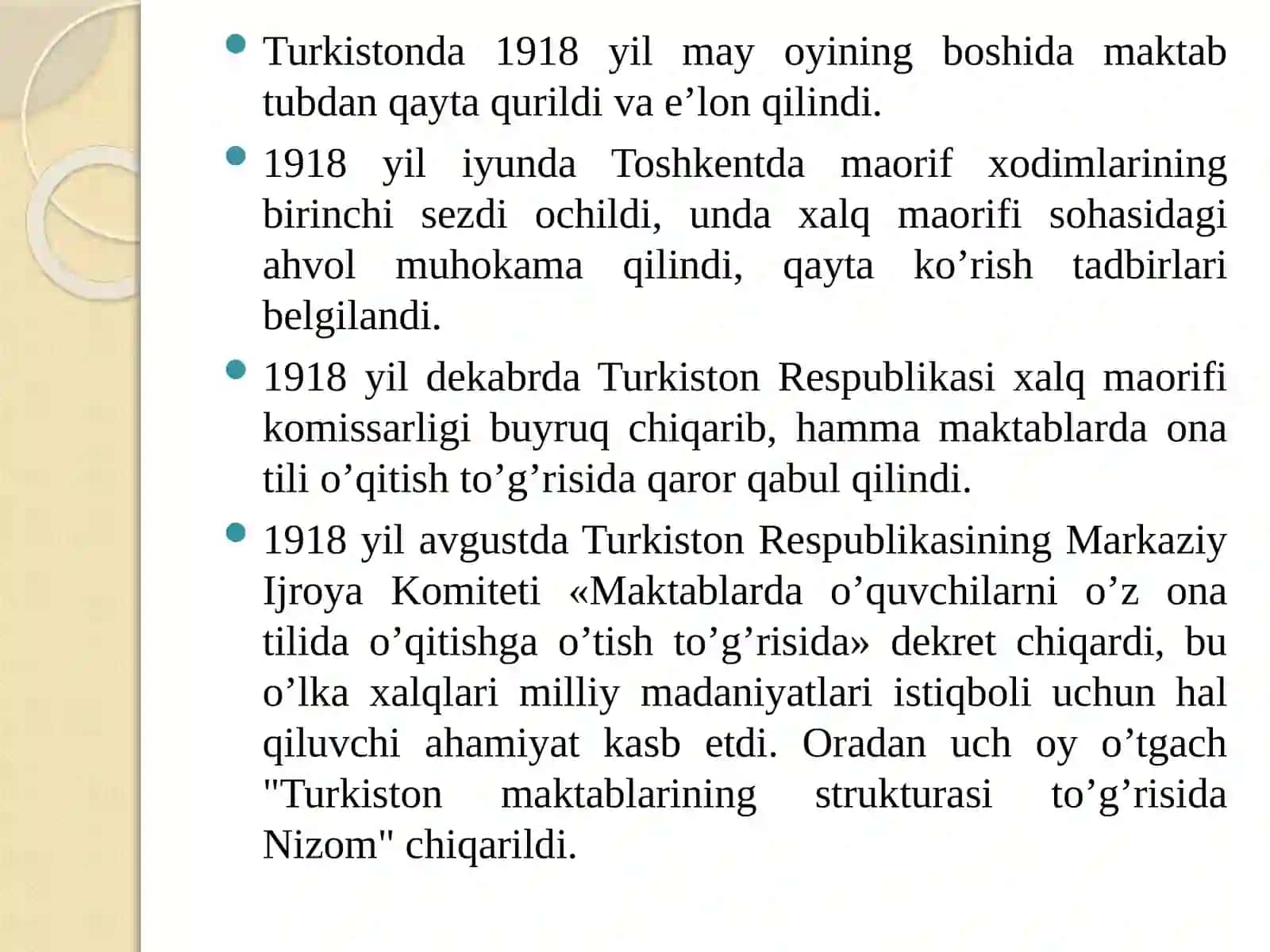 Turkiston O'lkasida Tarbiya va Pedagogik Fikrlar 4