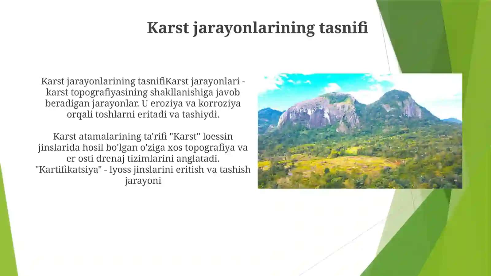 KarstJarayonlarVaKarstRelyefigaTarifBerish 4
