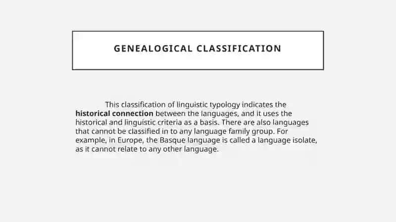 The subject matter of the linguistic typology 4