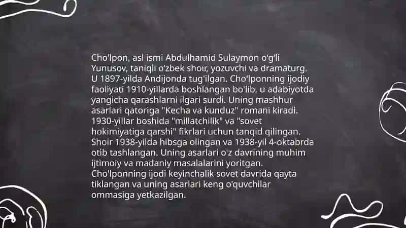 Cho'lpon poetikasi 4