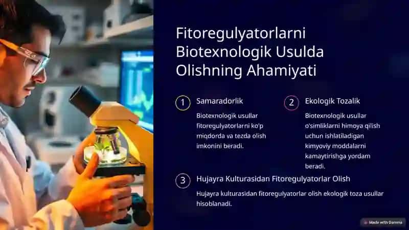 Fitogarmonlar va Fitoregulyatorlarni Olishning Biotexnologik Usullari 4