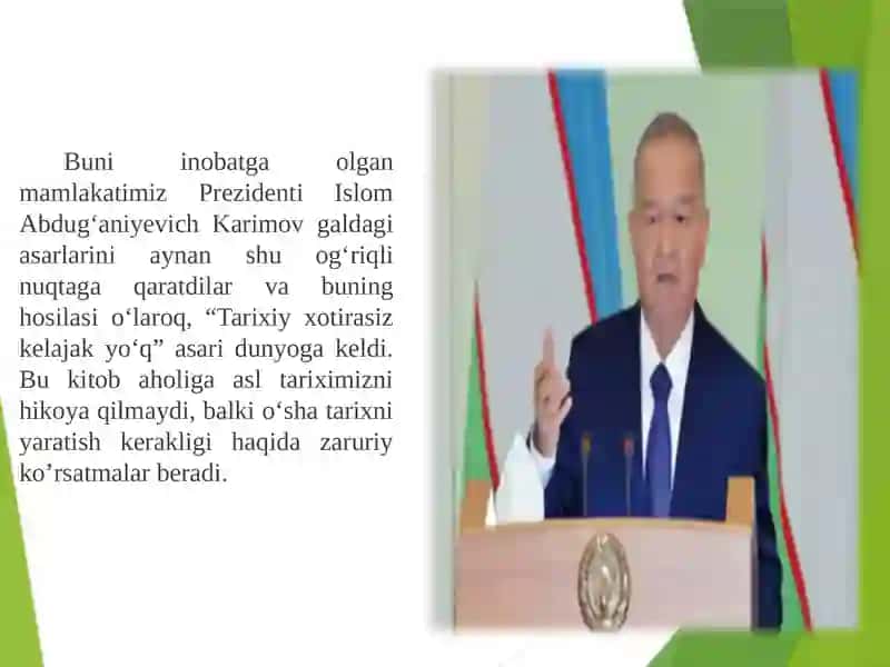 Tarixiy xotirasiz kelajak yo’q 4