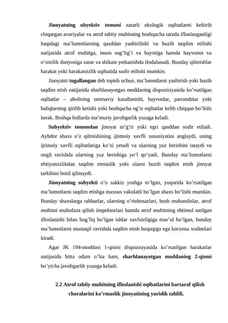 Ekologiya sohasidagi jinoyatlar 4