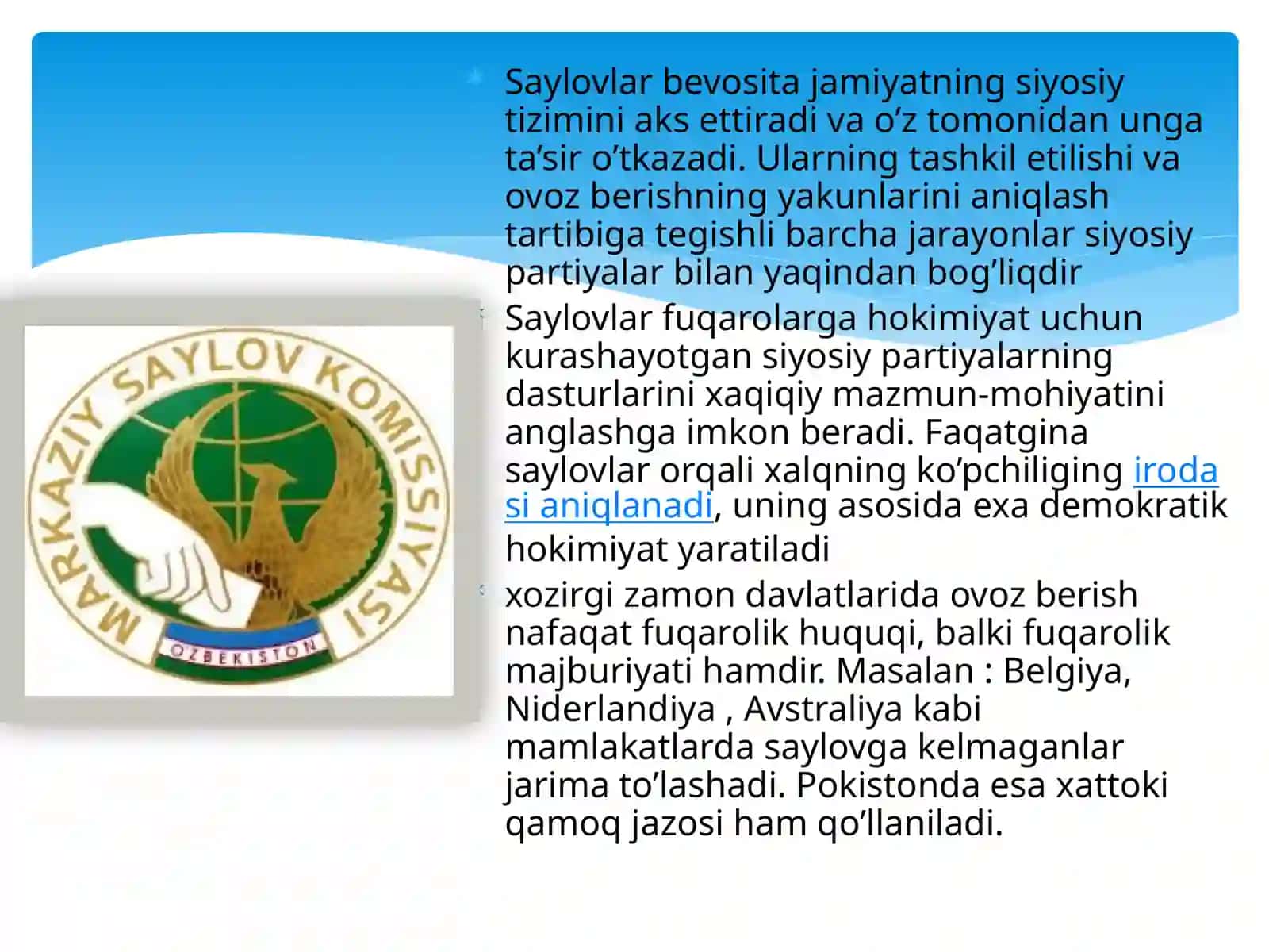 Saylov haqida tushuncha 4