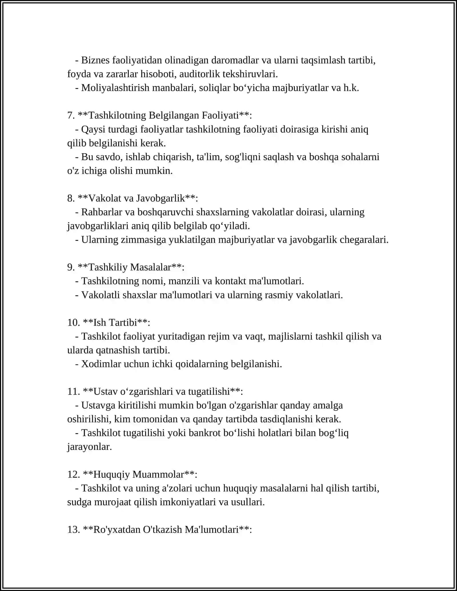 MUSTAQIL ISH Mavzu: HUJJAT TURLARI.TASHKILIY HUJJATLAR 4