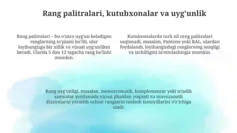 Vektorli grafik muharrirda ranglar bilan ishlash 4