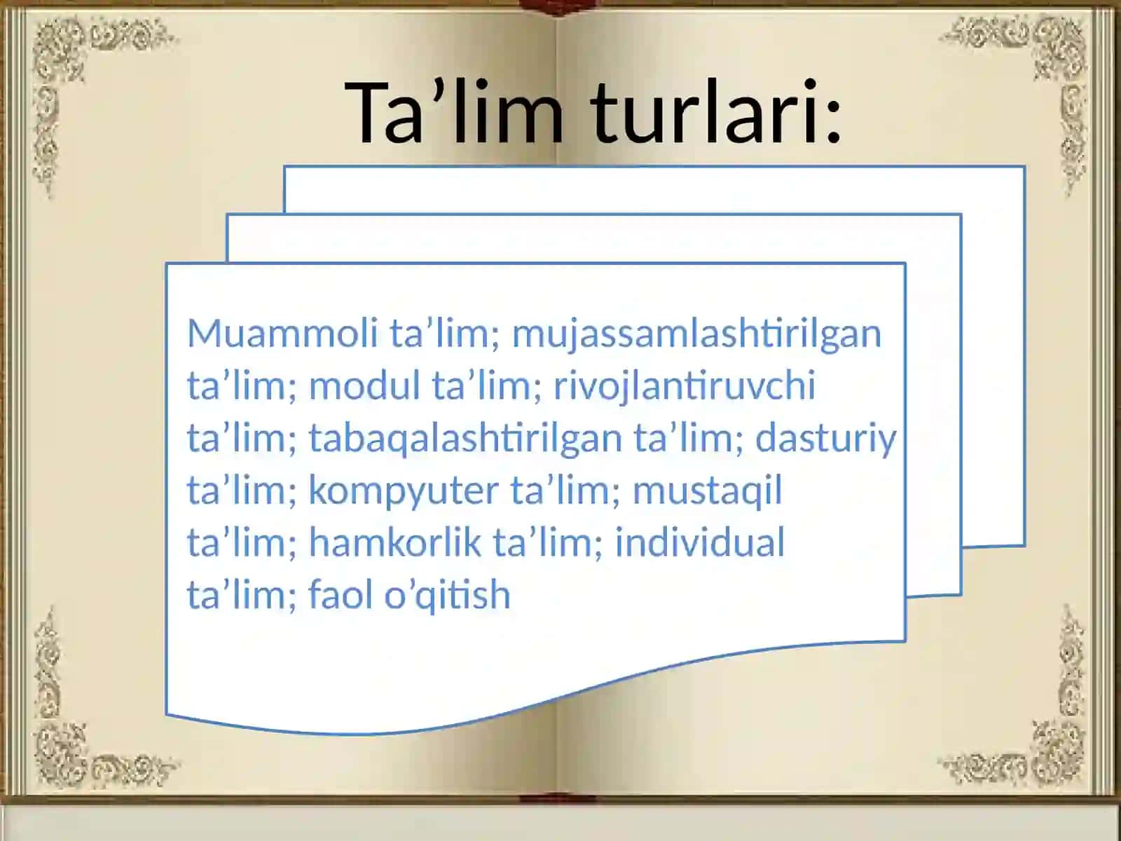TA’LIMNI TASHKILETISH SHAKILLARI 4