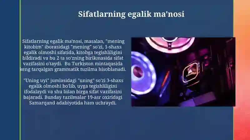 Sifat soʻz turkumi 4