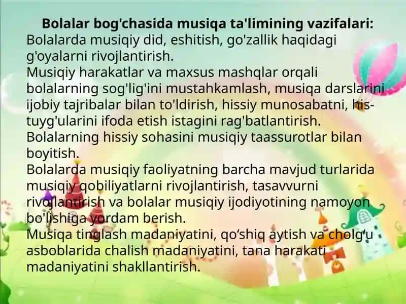 Bolalarni musiqa tinglash 4