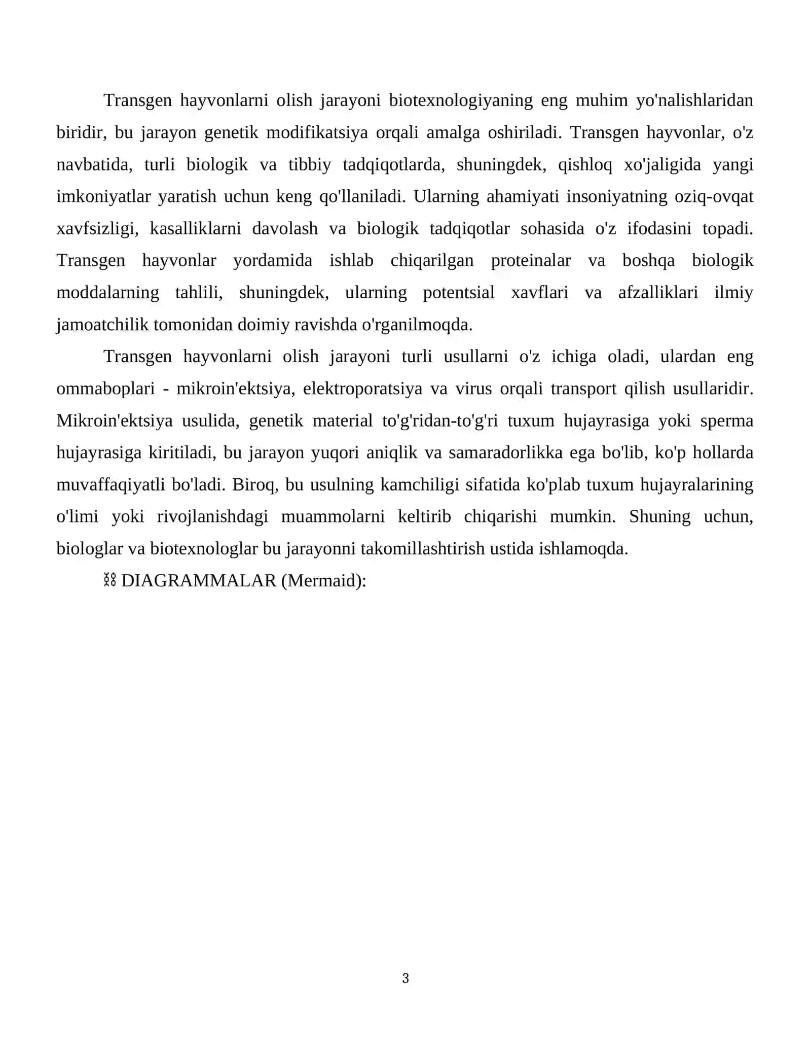 Transgen hayvonlarning olinishi 4