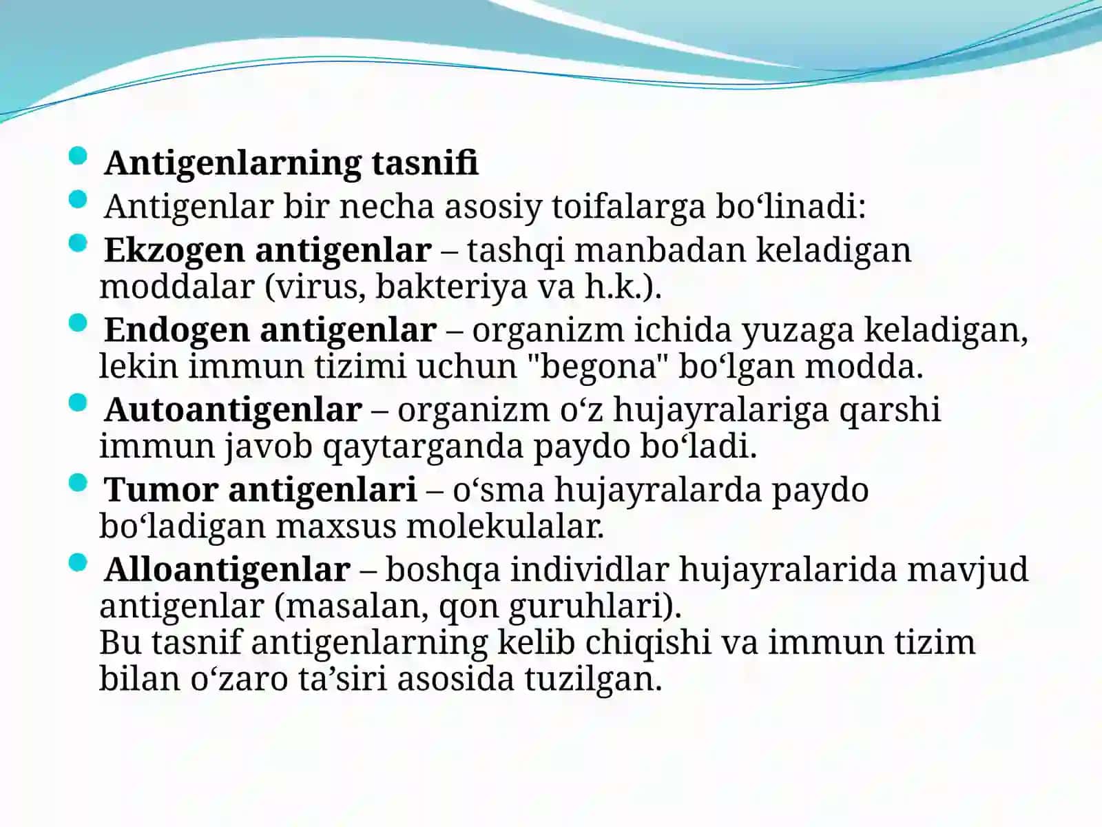 Antigen va ularning xususiyatlari 4