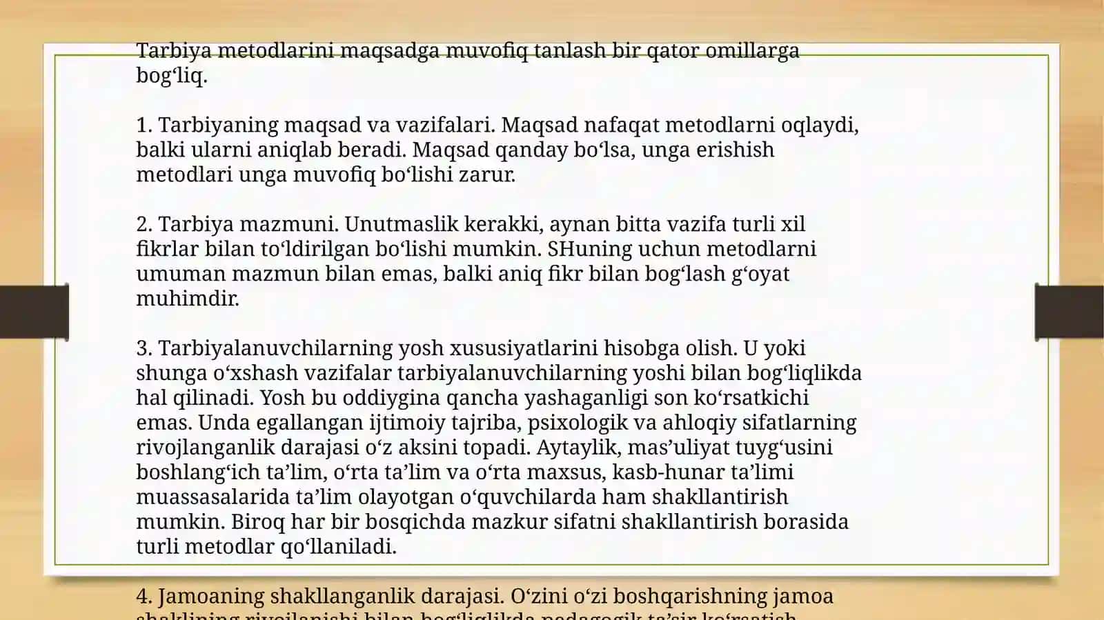 PedagogikafanidanTaqdimoti 4