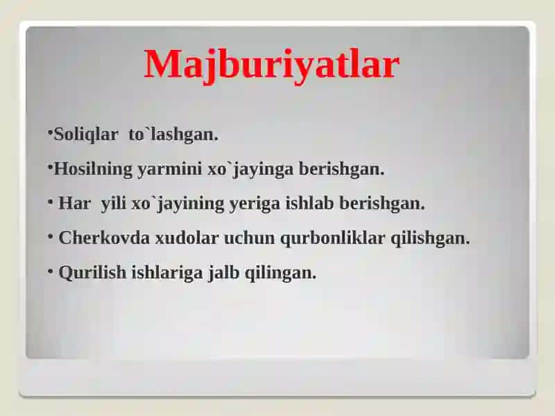 Franklarning asosiy mashg`ulotlari va majburiyatlari 4