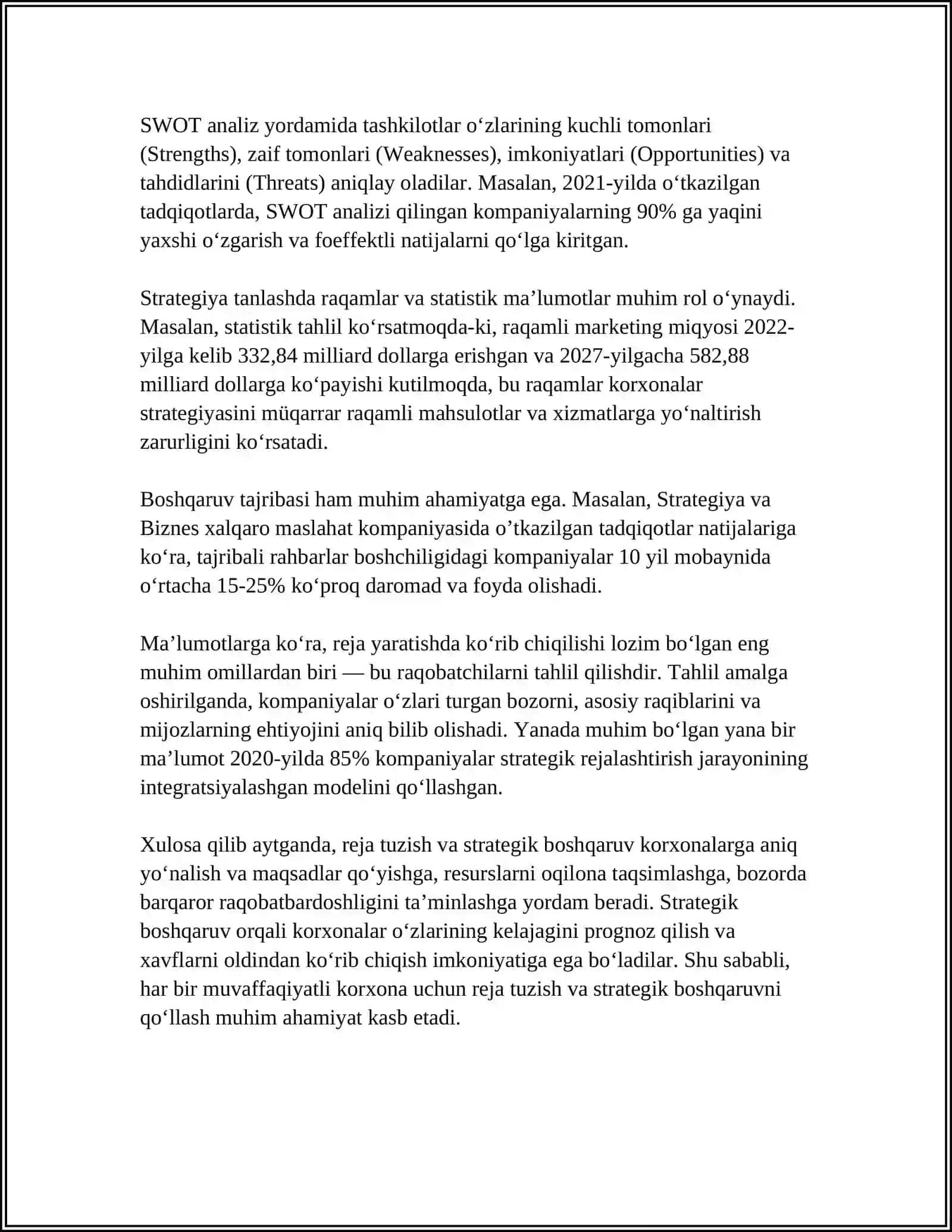BOSHQARUV ISHLARIGA OID ASOSIY MASALALAR 4
