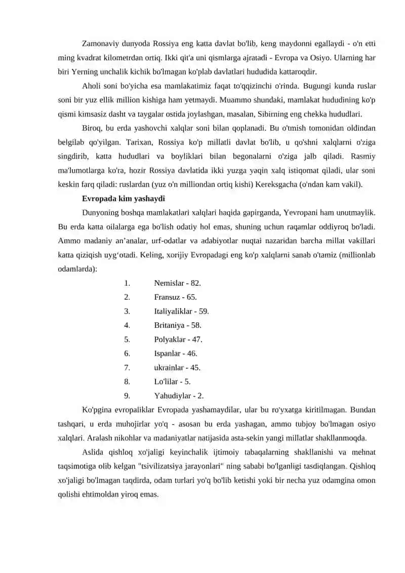 Dunyo xalqlarining xoʻjalik hayoti 4