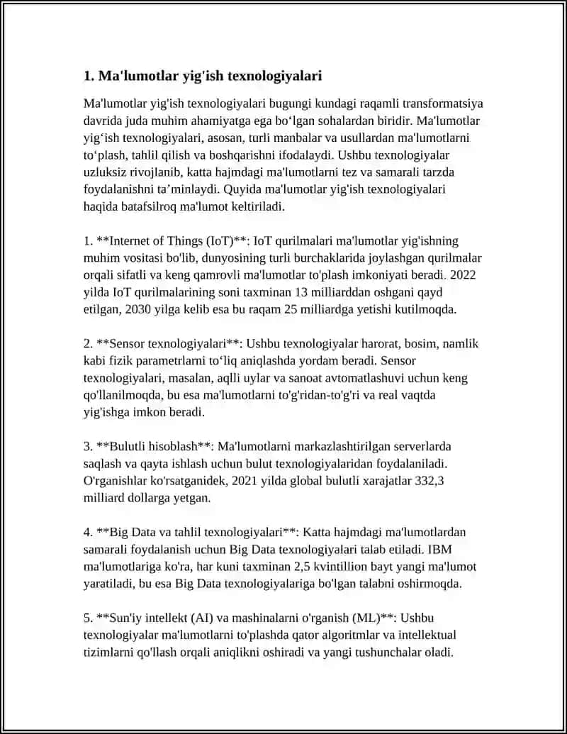 Ma'lumotlar yig'ish texnologiyalari 4