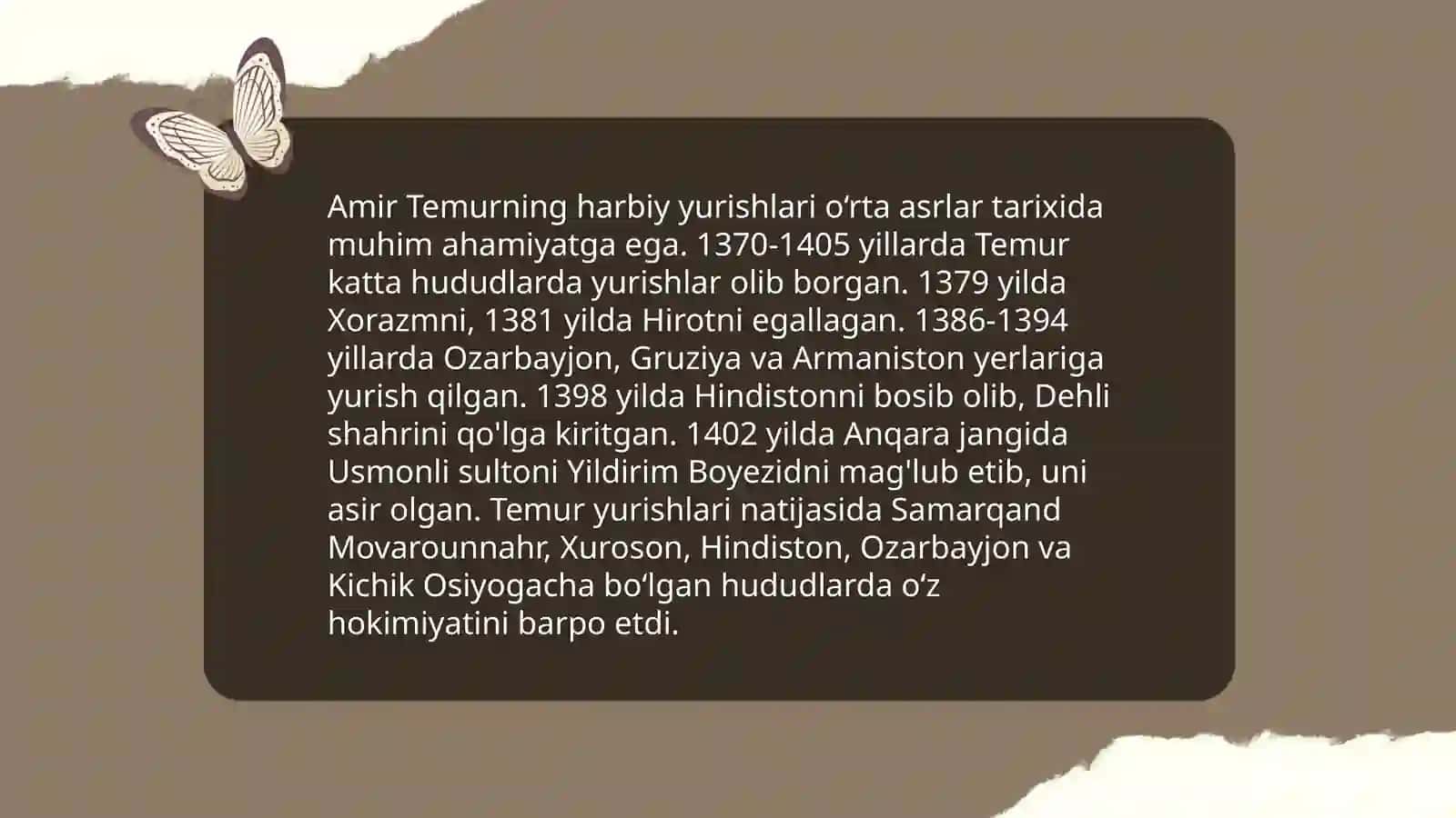 Amir Temur hayoti va harbiy yurishlari 4