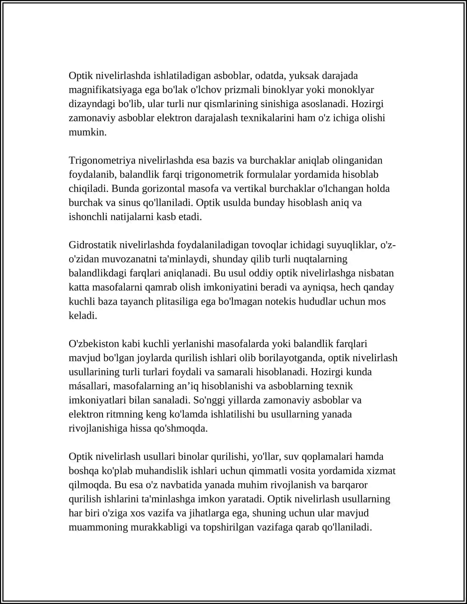 NIVELIRLASH TURLARI 4