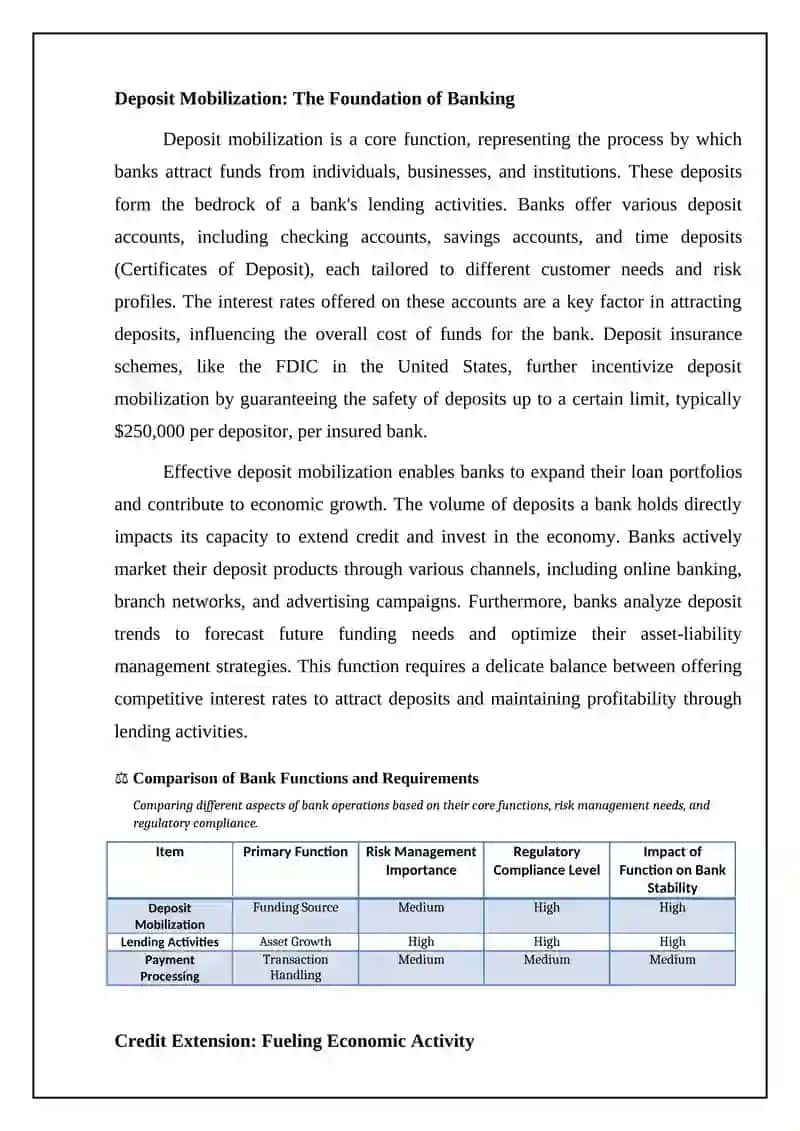 Core Functions and Services of Banks 4