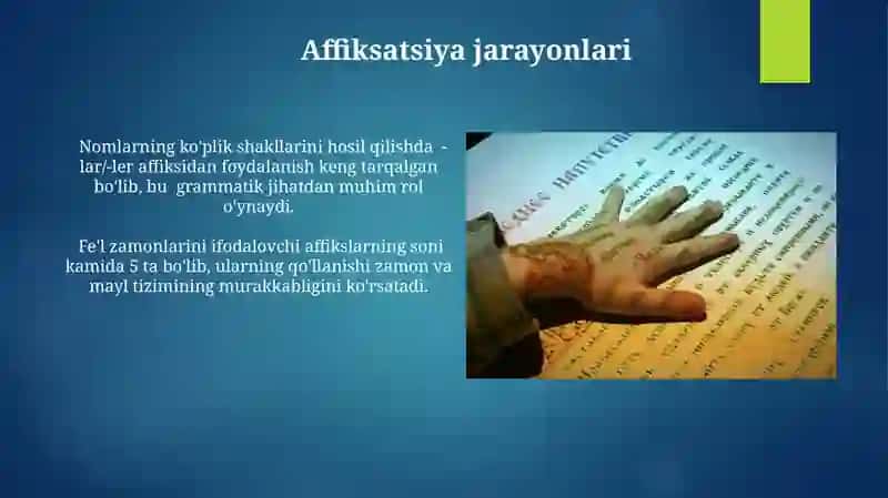 Turkik tillar tasnifidagi morfologik tamoyillari 4