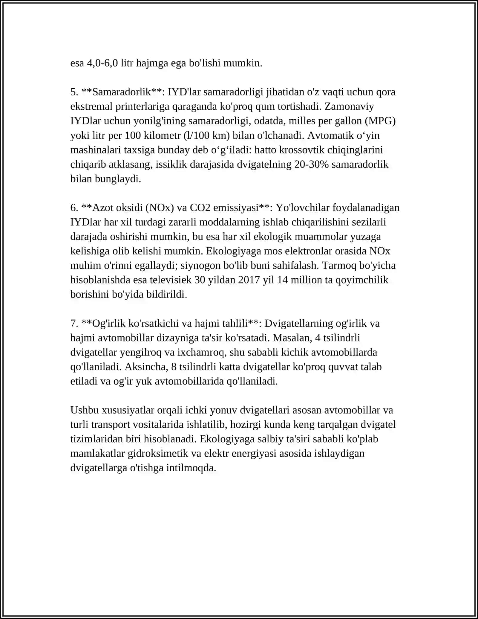 Ichki Yonuv Dvigatellari (IYD) 4