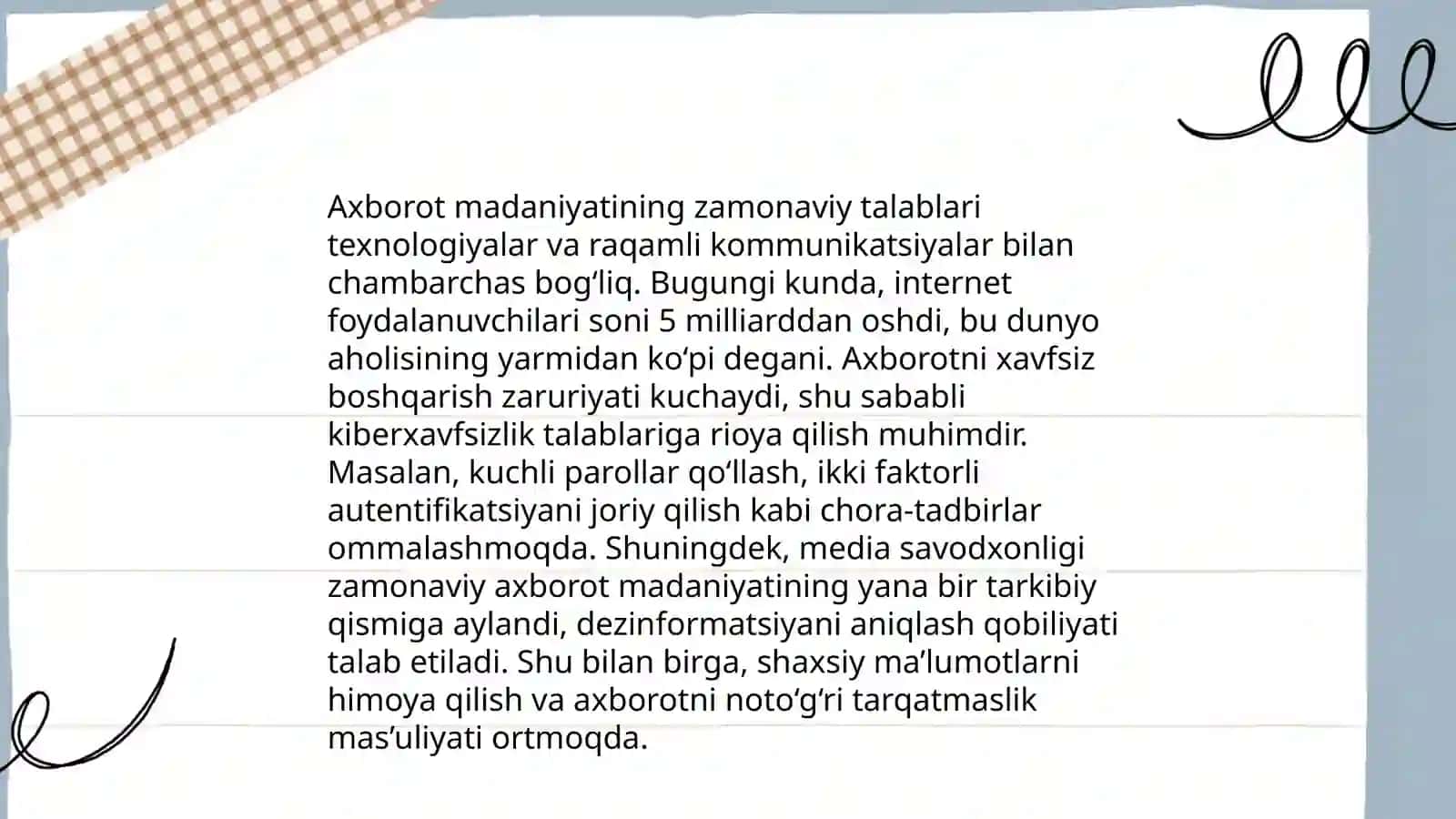 Yangi Oʻzbekistonda Media savodxonlik va axborot madaniyati 4