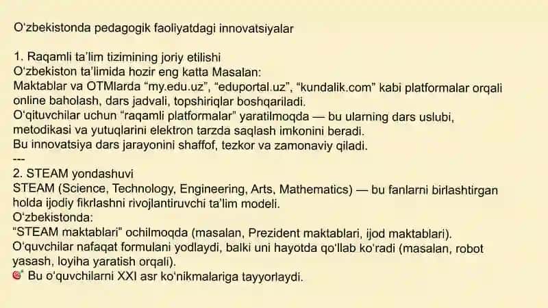 Pedagogik faoliyatda inovatsiyalar 4