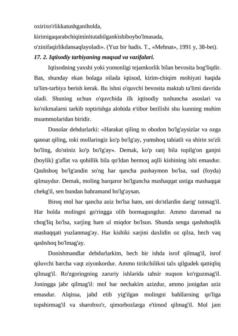 Iqtisodiy va ekologik tarbiya asoslari 4