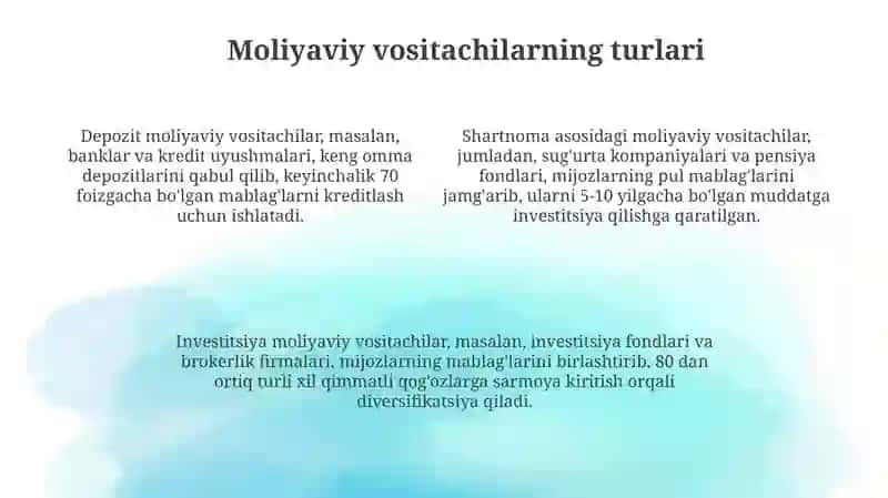 Moliyaviy vositachilar 4