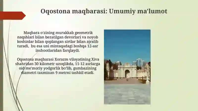 Oqostona maqbarasi 4