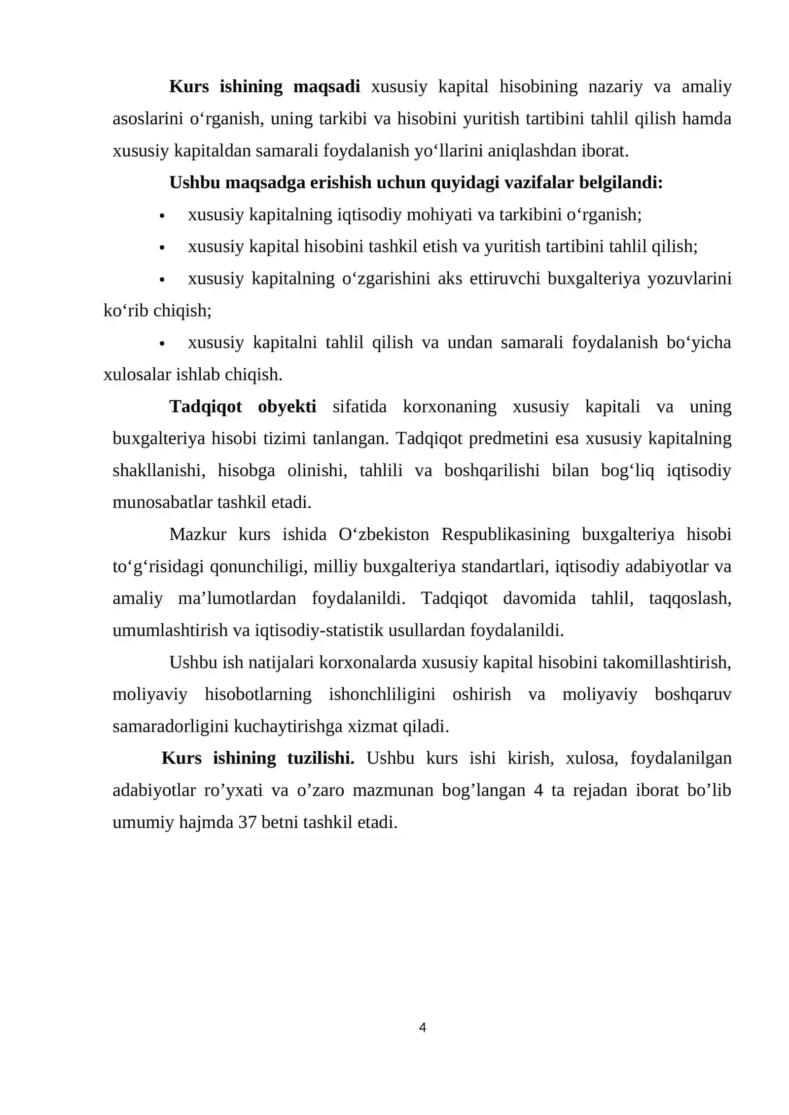 Xususiy kapital hisobi 4