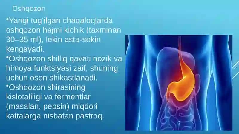 Bolalar hazm tizimi anatomik-fiziologik xususiyatlari 4