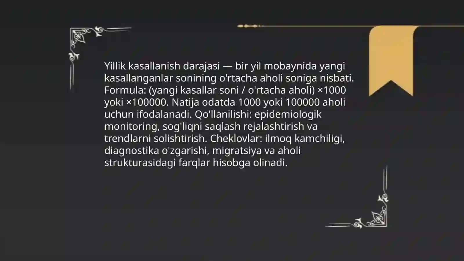 Kasallanish ko'rsatkichlari 4