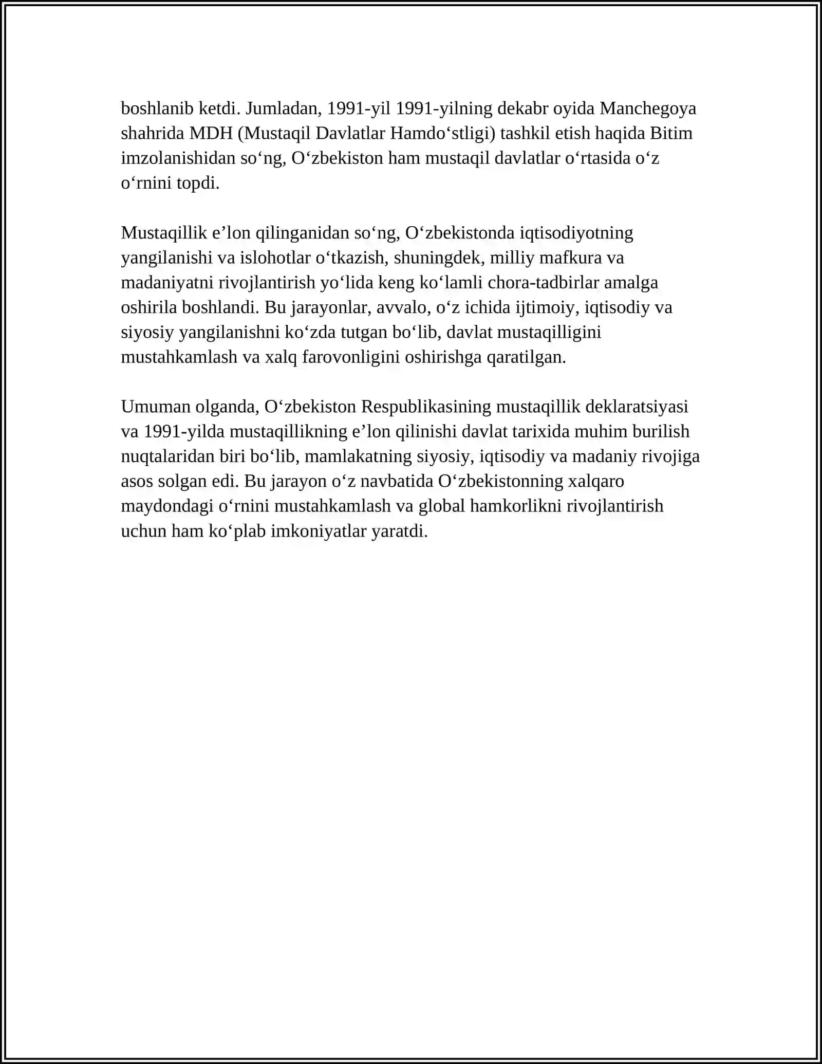MUSTAQILLIK DEKLARATSIYASI 4