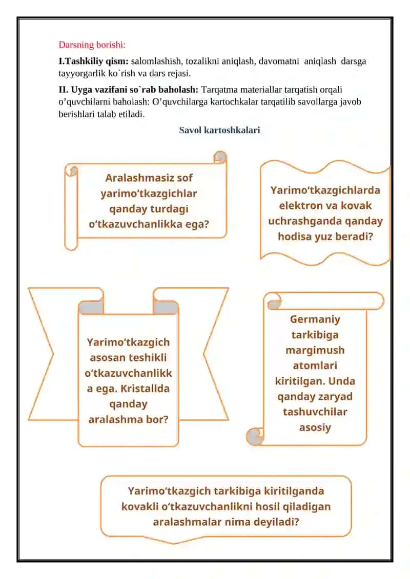 YARIMO‘TKAZGICHLI ASBOBLAR VA ULARNING TEXNIKADA QO‘LLANISHI 4